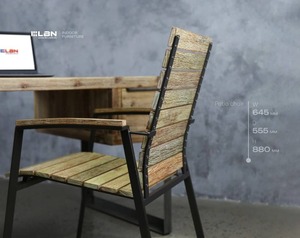 Ensemble de chaises de table à manger d'extérieur en métal moderne pour bureau à domicile, jardin, parc, école, atelier, vente en gros de prix réduit au Vietnam - Product Image 5