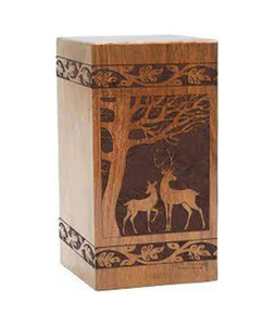 Urnas de cremación de madera hechas a mano modernas, urnas funerarias decorativas para hombre y mujer a bajo precio - Product Image 1