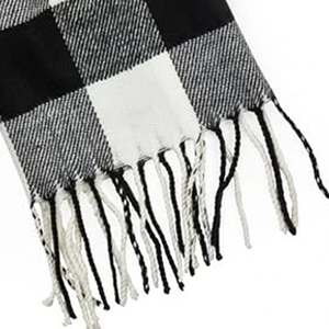 100% Wool <b>Tartan</b> <b>Scarf</b> For Women And Men Custom Winter Stoles <b>Scarf</b> With Long Tassels Solid Jacquard Knitted Cashmere Plaid - Product Image 6