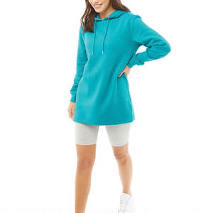 Sudaderas con capucha de algodón y poliéster de secado rápido para mujer, tejido de punto de invierno, manga larga, logotipo impreso, capucha frontal, longitud corta - Product Image 4