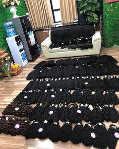 Venta al por mayor máquina de lujo trama cabello vietnamita cutícula alineada, Europeo cabello humano doble dibujado sedoso balayage color OEM ODM - Product Image 6