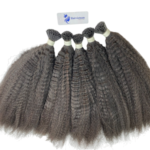 Extensiones de Cabello Humano Remy con Punta Plana en U de Queratina Alineada Personalizada, Pre-Adheridas, Estilo Ondulado Vietnamita, Doble Trama a Máquina - Product Image 1