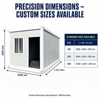 Maison conteneur préfabriquée modulaire à structure en acier et panneaux sandwich pour chantier de construction et camp de travail