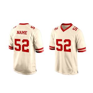 Ensemble d'uniformes de football américain personnalisé, maillot de football américain, haut court imprimé, confortable, col en V, manches courtes - Product Image 3