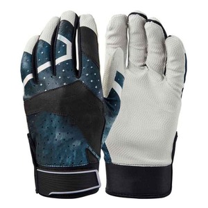 Gants de frappeur en cuir bleu de haute qualité pour hommes conception de manchette courte personnalisée respirante et dernière vente en gros - Product Image 1