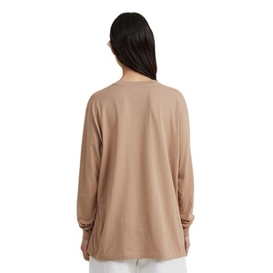 Top corto de algodón estampado personalizado OEM, camisetas de manga corta con cuello redondo para mujer, camisetas cortas duraderas para Fitness a la venta en línea - Product Image 3