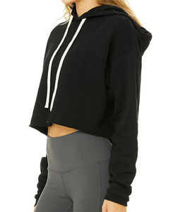 Conjunto Deportivo de Top Corto con Capucha y Hombros Caídos para Mujer, Talla Grande, Personalizado, para Correr, Invierno, Cuello Redondo, OEM, Transpirable, de Secado Rápido - Product Image 3