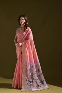 Sari traditionnel en coton Muga doux de qualité supérieure, design coloré classique, look élégant, léger, avec pièce de chemisier, de SIE - Product Image 5