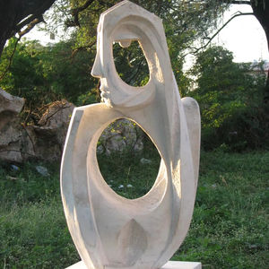 Sculpture de jardin en PRF (fibre de verre) de conception abstraite de haute qualité pour ornements de décoration intérieure - Product Image 1