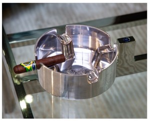 Cendrier classique pour maison bureau hôtel Bar Restaurant bol design moderne cendrier en acier inoxydable forme ronde couleur argent voiture cendré - Product Image 5