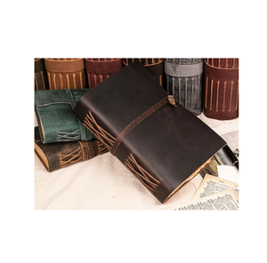 Bonita funda de libro de cuero, funda para cuaderno, organizador de diario, artículos decorativos, carpeta económica, aspecto de lujo - Product Image 6