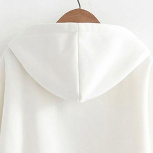 Ras du cou imprimé conception couleur unie sweat à capuche pour femme 2025 Article de marque Pakistan fabricant vente haut sweat à capuche pour femme - Product Image 5