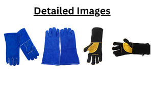 Guantes de soldadura de doble palma de cuero dividido de PU de alta calidad al mejor precio equipo de seguridad Premium del proveedor del fabricante indio - Product Image 4