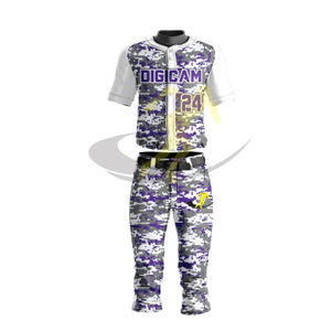 Custom Baseball Softball Uniforms Breathable Personalized Sublimation Pinstriped Jersey and <b>Knickers</b> Long Pants for Sports - Product Image 1
