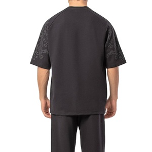 เสื้อยืดคอกลมผ้าแคนวาสผสมไหม/ฝ้าย แขนสั้น แห้งเร็ว ระบายอากาศดี สไตล์สตรีทแวร์ สำหรับใส่เที่ยวหน้าร้อน แบบเรียบง่าย - Product Image 5