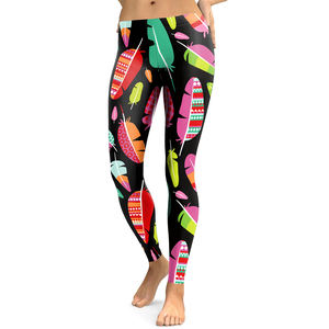 Offres Spéciales taille haute femmes Fitness Leggings avec rayures et chats impression respirant Sexy Stretch pantalon - Product Image 1