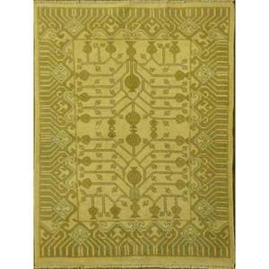 มือถักหนึ่งในประเภทพรม peshwar และ Khotan 3'7x4'3 Pes_Kho_190 - Product Image 1