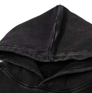 Sudadera Negra Lisa Extra Grande para Hombre, Lavada al Ácido, Ropa Deportiva, Fabricación de Ropa Pesada, Más Vendida, Hecha en Pakistán - Product Image 5