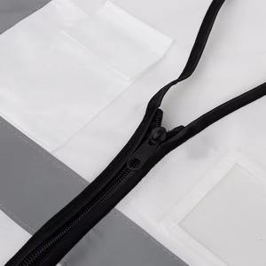 Workwear Reflective Safety <b>Vest</b> with Pockets Casual Breathable High Visibility <b>Men's</b> <b>White</b> <b>Vests</b> for Construction - Product Image 3
