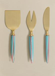 Handmade Stainless Steel Cheese Set with <b>Resin</b> Handle Gold Finished Decorative Knife <b>Table</b> <b>Top</b> Restaurant Use Cheap Cheese Tools - Product Image 4