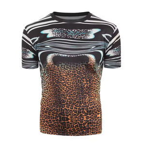 Camiseta de sublimación estampada para hombre, ropa de moda con cuello redondo, camisetas de sublimación de algodón/poliéster de alta calidad para hombre - Product Image 1