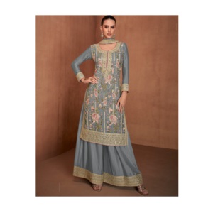 <b>Top</b> Selling Premium Indian Ethnic Palazzo Salwar Kameez Suit Set Elegant Womens Party and Wedding Wear at Best Wholesale Prices - Product Image 1