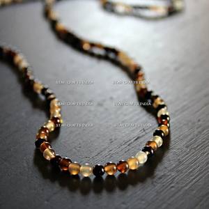 Collier de perles Rondell à facettes en pierre de résine naturelle ombragée au prix d'usine de gros provenant de fournisseurs de fabricants indiens SCI - Product Image 4