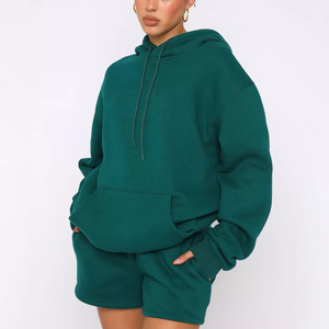 ชุดสเวตเตอร์คอตตอนผ้าฟลีซของผู้หญิงชุดวอร์มสำหรับใส่วิ่งและออกกำลังสำหรับฤดูหนาว - Product Image 6