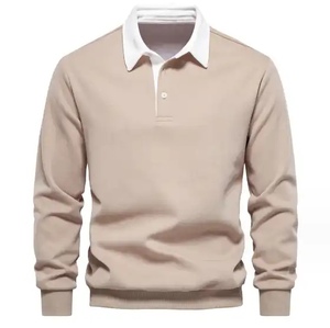 2024 dernière mode bonne qualité coton à manches longues sweats hommes décontracté col Style OEM personnalisé en relief hiver XS polaire - Product Image 6