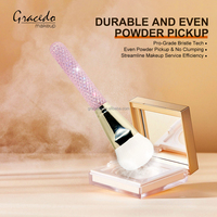 Ensemble de pinceaux de maquillage Gracedo Professional, nouveau design, décorés de zircon, poils synthétiques, manche en plastique, 6 couleurs personnalisables, logo sur le visage du pinceau