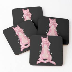 Authentique personnalisé en bois renard sous-verres ensemble en bois rustique animaux des bois sculpté à la main thé café - Product Image 4