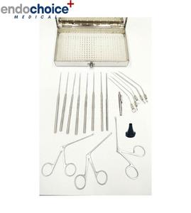 Kit de myringotomie ORL, ensemble de 20 pièces, ensemble de chirurgie de myringotomie avec plateau de stérilisation et insertion de tube, ensemble de chirurgie de l'oreille moyenne - Product Image 4