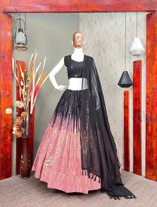 Diseñador de moda de compromiso Lehenga Choli fiesta desgaste vestidos de novia precio bajo Lehenga Choli en precio al por mayor de La India - Product Image 3