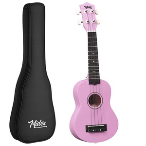 Ukelele Soprano Morado Midex UKX-901PU de 21 Pulgadas, Set de Ukelele para Principiantes con Funda, Correa, Método de Aprendizaje, Púa y Colgador de Pared - Product Image 2