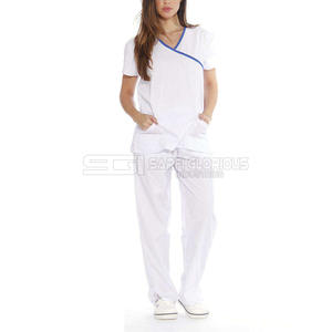 Tenues d'hôpital d'été personnalisables, haut de blouse pour femme, uniforme d'infirmière en tricot, blouses médicales personnalisées - Product Image 1