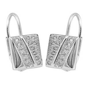 Boucles d'oreilles en argent 925 avec zircone cubique, bijoux en cristal pour femmes, à porter au quotidien - Product Image 2