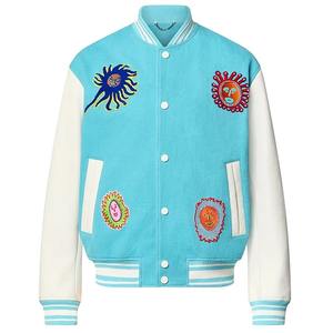 Nouvelles vestes universitaires en toile enduite de haute qualité, fabriquées sur mesure par OEM ODM, pour hommes et femmes - Product Image 1