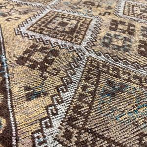 4.4x4.9 ft Turkish Rug, Accent Vintage Rug, <b>Brown</b> Patchwork Rug - Product Image 5
