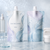 Pochettes souples personnalisées avec bec verseur 50ml 100ml 200ml pour produits cosmétiques et soins de la peau, rechargeables