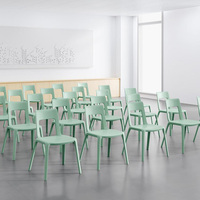 Chaise de bureau empilable moderne avec assise en PP moulé pour des environnements de travail flexibles