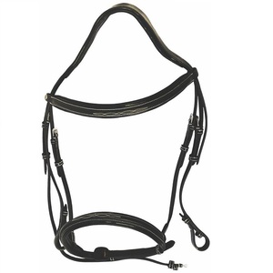 Brida de caballo de cuero genuino Fabricante Brida de caballo de cuero genuino colorido de lujo en India - Product Image 1