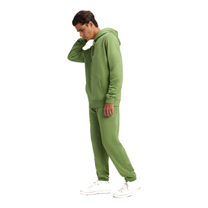 Conjunto de Sudadera con Capucha y Pantalones Deportivos de Felpa de Algodón para Hombre, Estilo Casual, Temporada de Invierno, Corte Regular, Lavado, con Logotipo Personalizado al por Mayor - Product Image 2