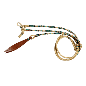 Cuir brut naturel tressé à la main Show Romel Romal rênes Cheval Tack en design multicolore SRM120 Portable - Product Image 1