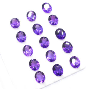 3,75 CTS. Piedra preciosa suelta de amatista Natural de 11*9mm, amatista Natural de alta calidad para la fabricación de joyas, piedra preciosa facetada ovalada - Product Image 3