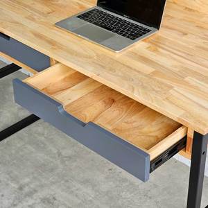 <b>Foldable</b> 120x60x150cm Study <b>Desk</b> with Bookshelf Rubber Wood and Metal for Hotels and <b>Offices</b>-FD68060 Computer and Laptop Table - Product Image 4