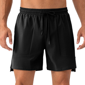 Customizable Men's Casual Athletic Running Gym <b>Sports</b> <b>Shorts</b> Quick Dry Breathable Drawstring Closure <b>Pocket</b> Solid Embroidered - Product Image 1