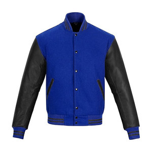 Veste universitaire personnalisée de qualité supérieure pour hommes avec col montant en laine et cuir Letterman hiver Service OEM disponible - Product Image 4