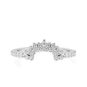 Bague de fiançailles Double Halo en diamant taillé en coeur pour elle - Product Image 2