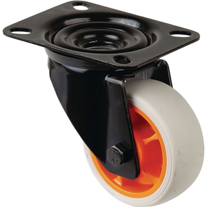 Rueda Giratoria Gris Claro BS ROLLEN de 80 mm de Diámetro con Capacidad de Carga de 100 kg, Base de Goma L104xW80mm para Muebles - Product Image 3