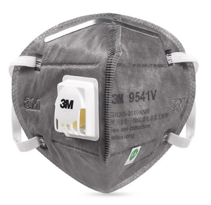 Masque respiratoire jetable 3M 9541V KN95 avec valve d'expiration, 5 couches de charbon actif pour la protection contre la poussière, les aérosols et les substances nocives - Product Image 2